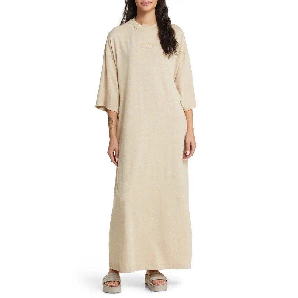 Fear of God Essentials Cotton T-Shirt Maxi Dress Oversized Minimalist Streetwear